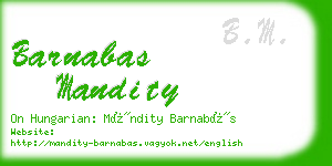 barnabas mandity business card